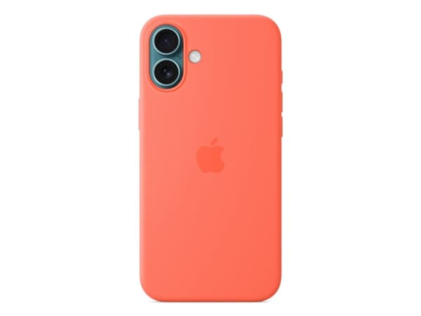 Apple - Baksidedeksel for mobiltelefon - MagSafe-samsvar - silikon - mandarin - for iPhone 16 Plus