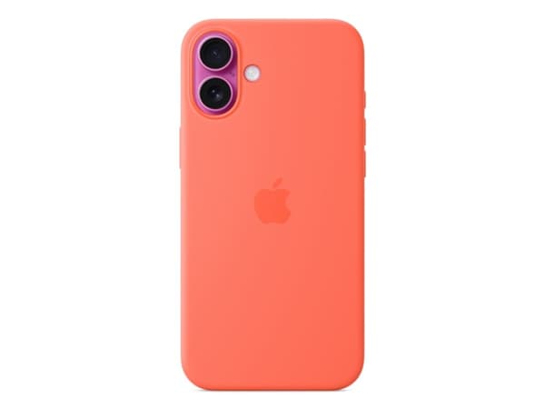 Apple - Baksidedeksel for mobiltelefon - MagSafe-samsvar - silikon - mandarin - for iPhone 16 Plus