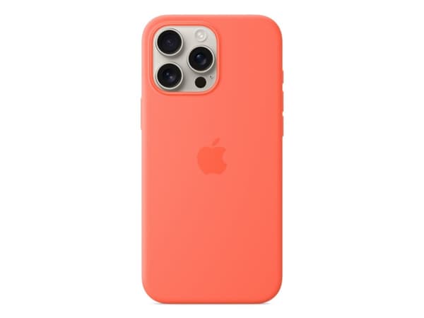 Apple - Baksidesskydd för mobiltelefon - MagSafe-kompatibilitet - silikon - orangeröd - för iPhone 16 Pro Max