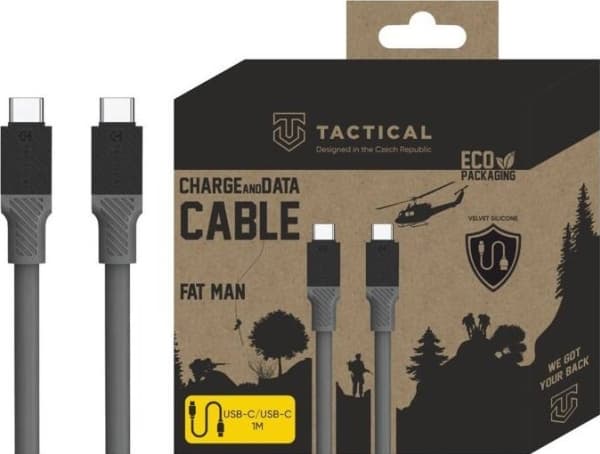 Tactical Fat Man Cable USB-C/USB-C 1m Grey
