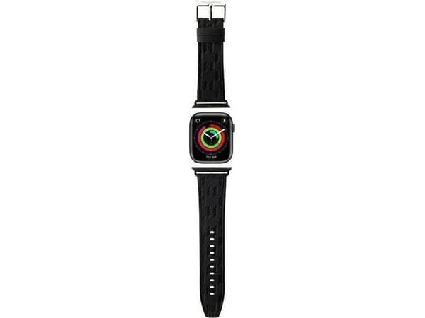 Karl Lagerfeld Armband KLAWLSAKLHPK Apple Watch 42/44/45/49mm svart/svart armband Saffiano Monogram