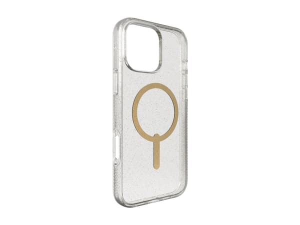 ZAGG Milan Snap - Baksidesskydd för mobiltelefon - MagSafe-kompatibilitet - guldfärgat glitter - för Apple iPhone 16 Pro Max