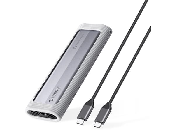 M.2 NVME/NGFF USB-C 6Gbps/10Gbps Diskbrønn - grå