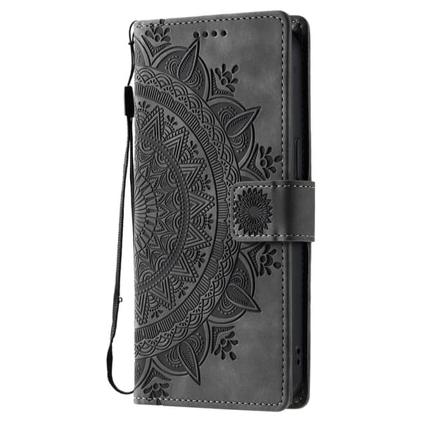 För Samsung Galaxy S25 Ultra plånboksfodral Fodral Skal Mandala blommönster