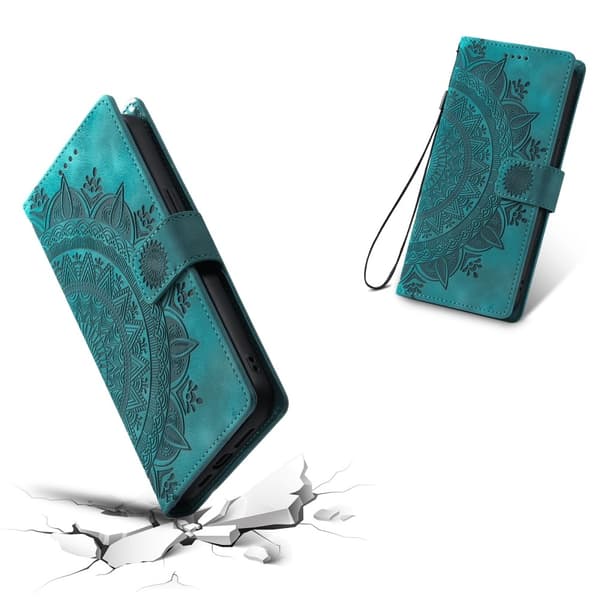 Til Samsung Galaxy S25 Ultra tegnebogscover Cover Shell Mandala Blomstermønster