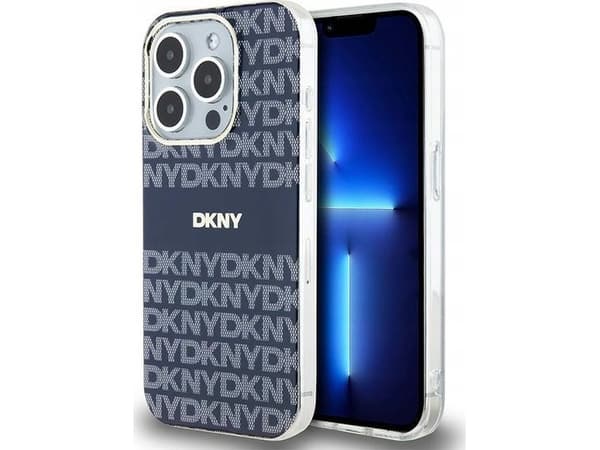 Apple iPhone 15 Pro Max DKNY dėklas IML Mono & Stripe MagSafe (DKHMP15XHRHSEB) mėlynos spalvos
