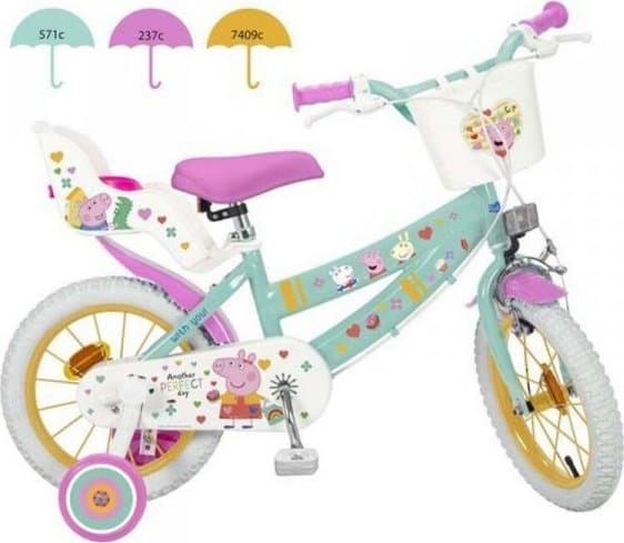 Toimsa 12" barnesykkel Peppa Pig Green