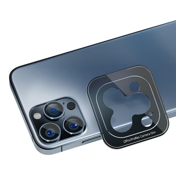 3MK iPhone 13 Pro/13 Pro Max härdat glas Kameraskydd - Blå