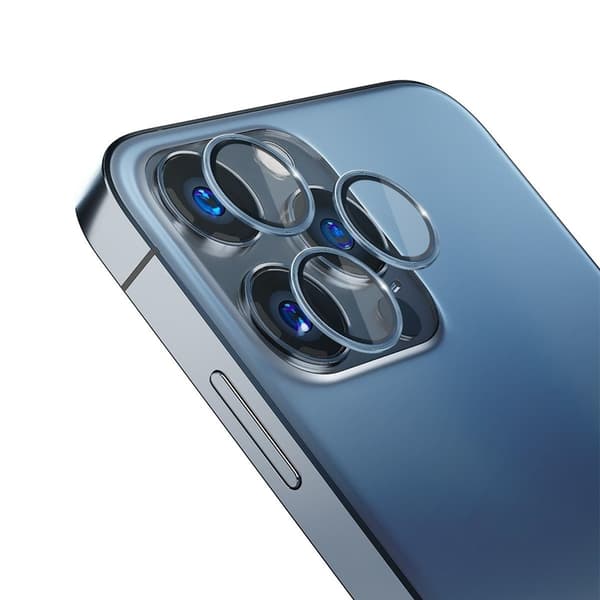 3MK iPhone 13 Pro/13 Pro Max härdat glas Kameraskydd - Blå