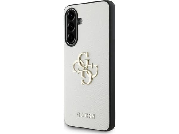 Etui Guess Grained Big 4G Logo Small Classic Logo do Samsung Galaxy A56 beżowy