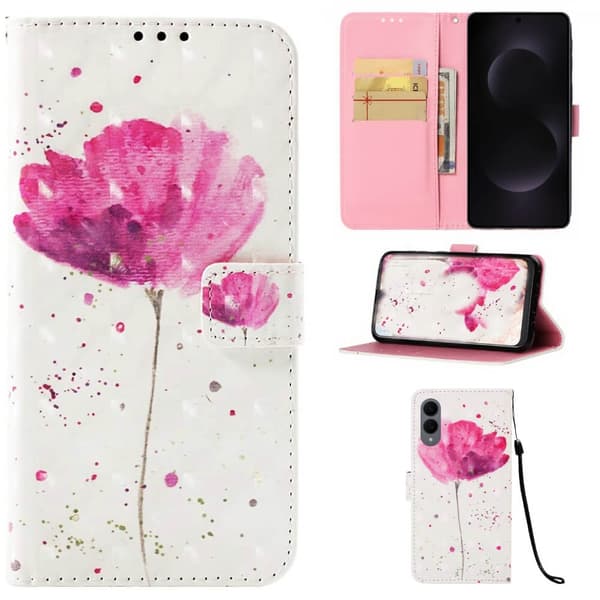 Plånboksfodral Samsung Galaxy S25 Edge - Rosa Blomma