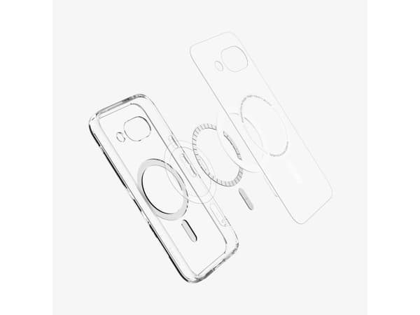 Spigen Ultra Hybrid Metal Ring (MagFit), Omslag, Google, Pixel 9a, 16 cm (6.3"), Transparent, Vit