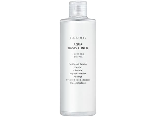 S.NATURE_Aqua Oasis Toner fuktighetsgivende tonic med PHA-syre og betain 300ml