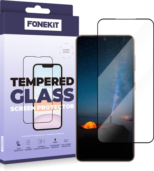 FoneKit Fuldt dækkende panserglas, Samsung Galaxy S22+