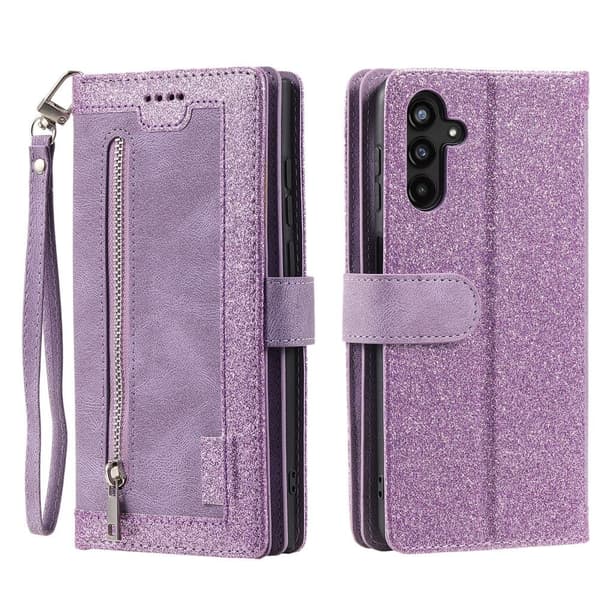 Til Samsung Galaxy A26 5G Etui med Lynlåslomme og 9 Kortlommer