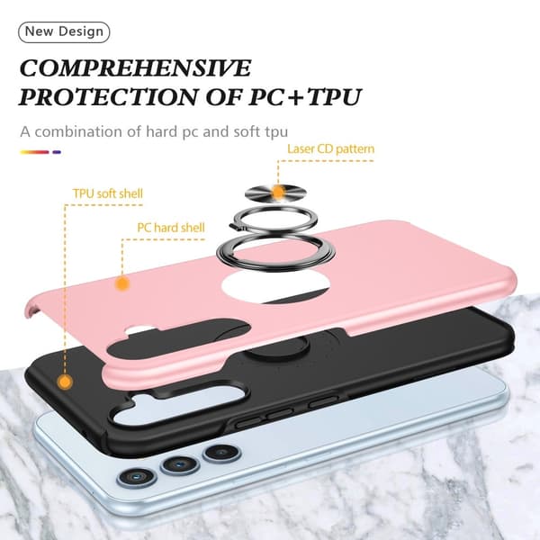 Til Samsung Galaxy A26 5G Hybrid Cover med Roterbar Ringholder