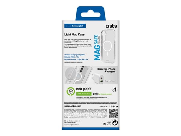SBS TELIGMAGSAS25PT, Cover, Samsung, Galaxy S25+, 17 cm (6.7"), Transparent