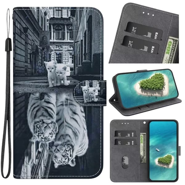 Plånboksfodral Samsung Galaxy A55 - Katt & Tiger