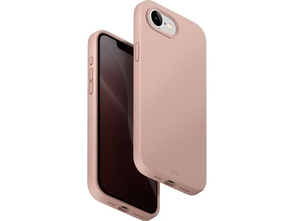 Etui UNIQ Lino do iPhone 16e (2025) Magclick Charging różowy