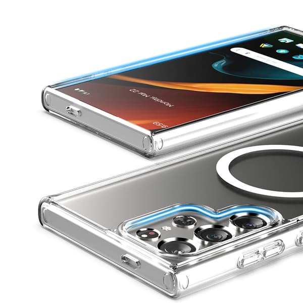S24 Ultra - Skal MagSafe Stötdämpande Transparent