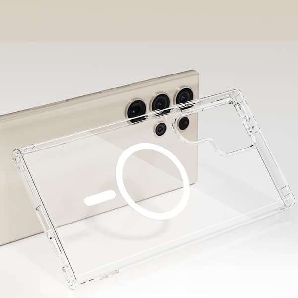 S24 Ultra - Skal MagSafe Stötdämpande Transparent