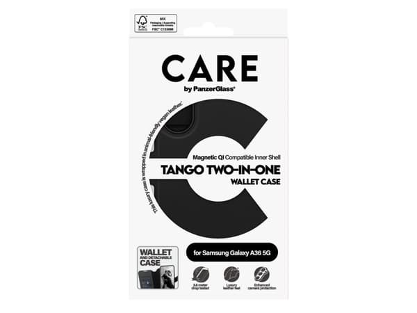 PanzerGlass Tango Two-in-One, Tegnebogsetui, Samsung, Galaxy A36 5G, 17 cm (6.7"), Lajittelu