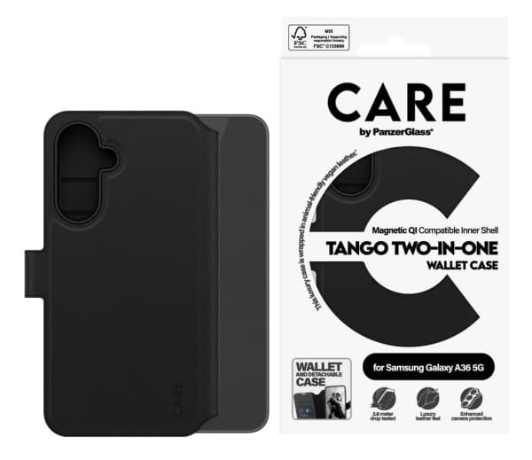 PanzerGlass Tango Two-in-One, Tegnebogsetui, Samsung, Galaxy A36 5G, 17 cm (6.7"), Lajittelu
