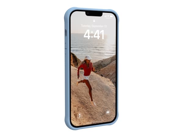 [U] Protective Case for iPhone 14 Plus [6.7-in] - Dot for Magsafe Cerulean - Baksidedeksel for mobiltelefon - MagSafe-samsvar - væskesilikon - himmel