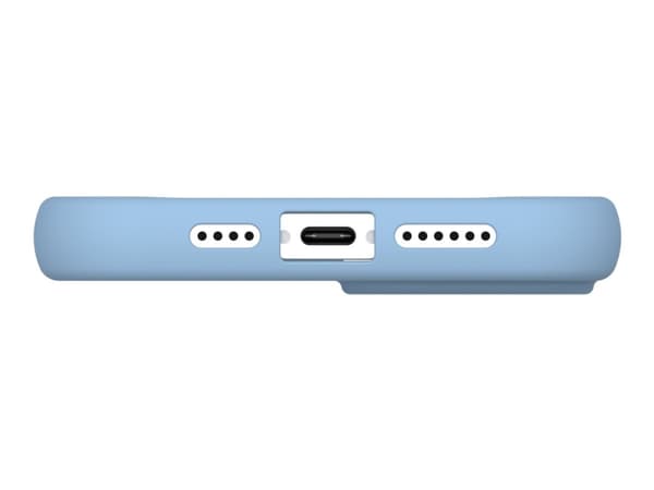 [U] Protective Case for iPhone 14 Plus [6.7-in] - Dot for Magsafe Cerulean - Baksidedeksel for mobiltelefon - MagSafe-samsvar - væskesilikon - himmel