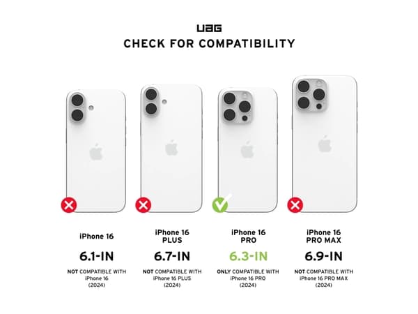 Urban Armor Gear Pathfinder, Omslag, Apple, iPhone 16 Pro, 16 cm (6.3"), Silver