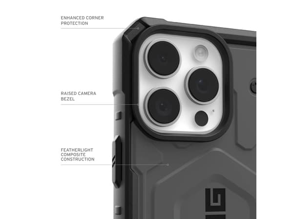 Urban Armor Gear Pathfinder, Omslag, Apple, iPhone 16 Pro, 16 cm (6.3"), Silver