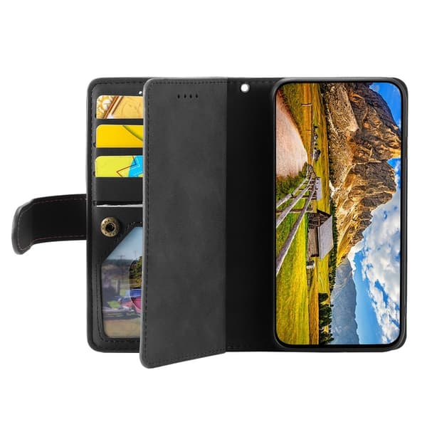 Til iPhone 16e Etui med Lynlåslomme og 9 Kortlommer