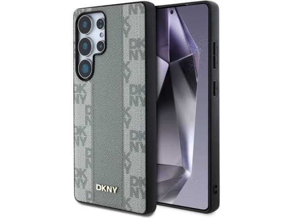 DKNY skinnrutet MagSafe-deksel til Samsung Galaxy S25 Ultra Taupe