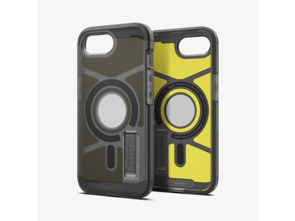 Spigen Tough Armor AI (MagFit), Omslag, Apple, iPhone 16e, 15,5 cm (6.1"), Svart, Grå