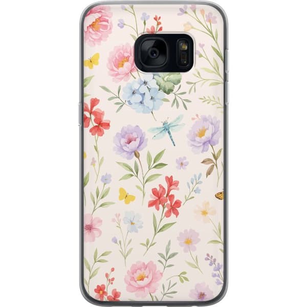 Samsung Galaxy S7 Gjennomsiktig deksel Blomster