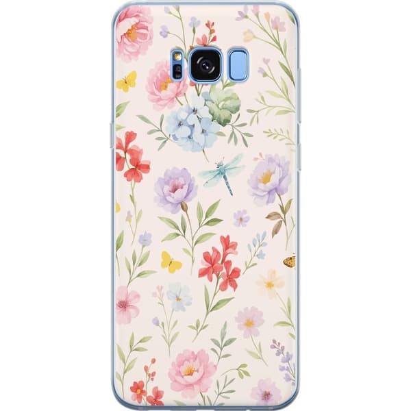 Samsung Galaxy S8 Genomskinligt Skal Blommor
