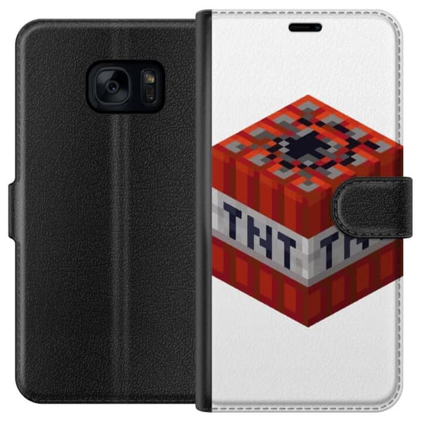Samsung Galaxy S7 Lommeboketui Minecraft TNT