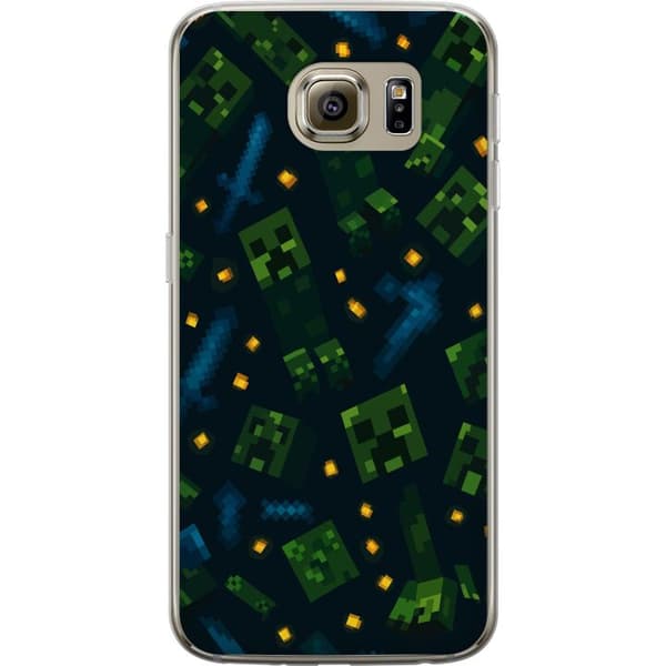 Samsung Galaxy S6 Genomskinligt Skal Minecraft Dungeons Mob