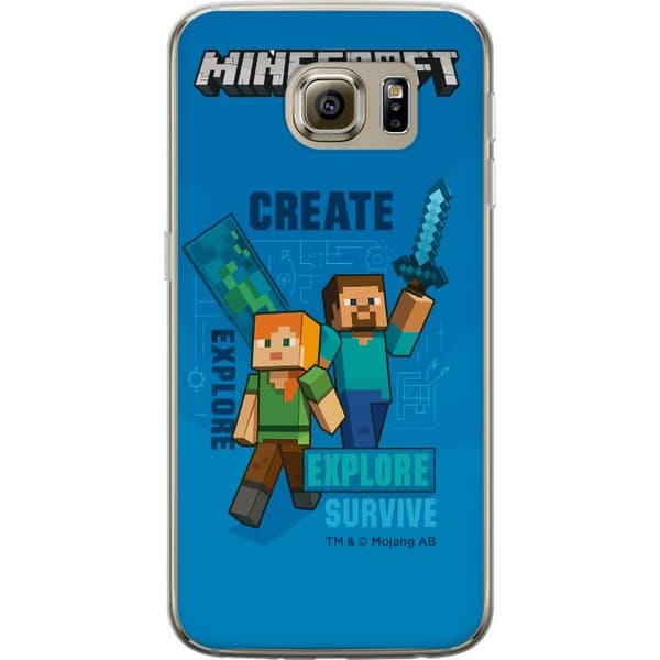 Samsung Galaxy S6 Gjennomsiktig deksel Minecraft Grotter