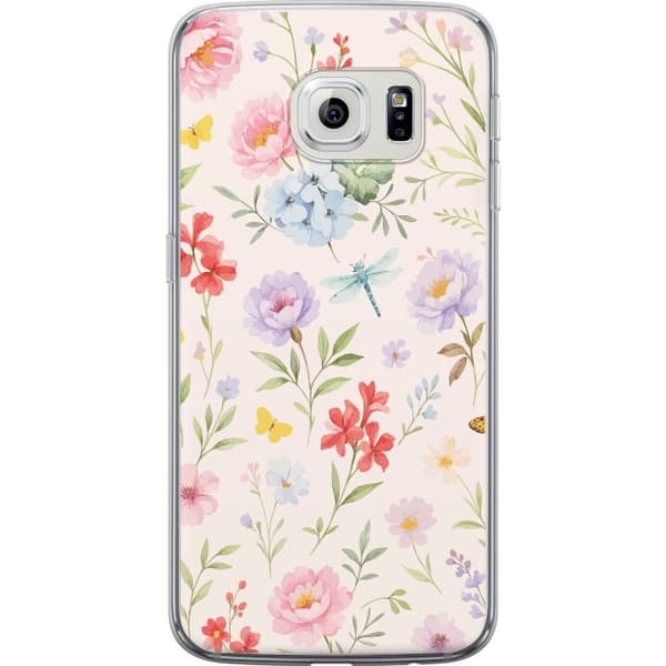 Samsung Galaxy S6 edge Gennemsigtig cover Blomster