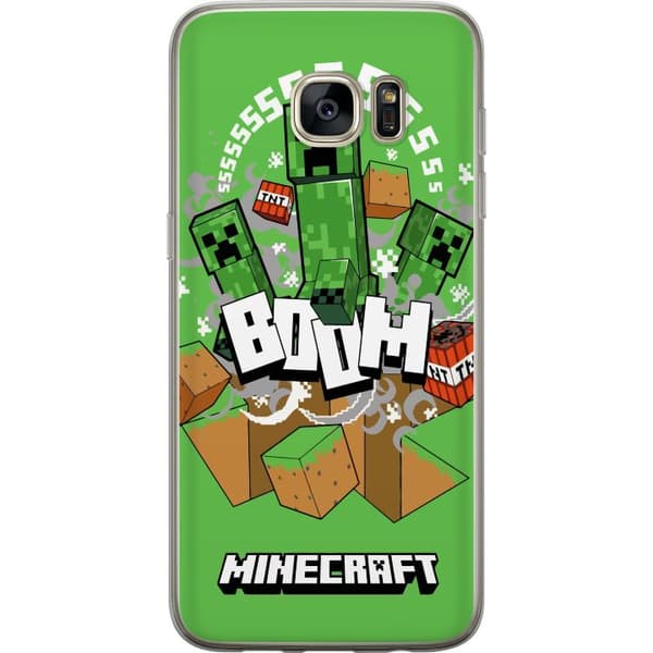 Samsung Galaxy S7 edge Gjennomsiktig deksel Minecraft Boom