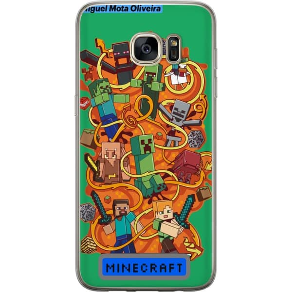 Samsung Galaxy S7 edge Gjennomsiktig deksel Minecraft