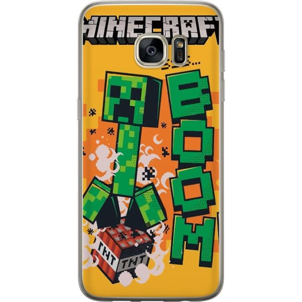 Samsung Galaxy S7 edge Gjennomsiktig deksel Minecraft Boom