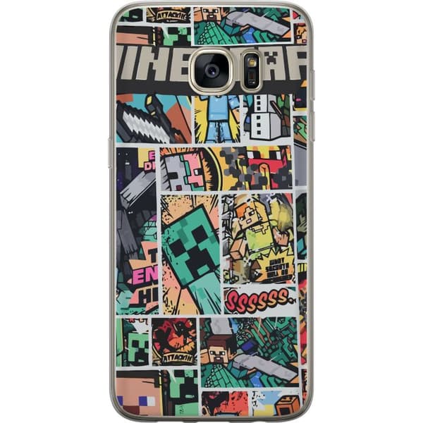 Samsung Galaxy S7 edge Gennemsigtig cover Minecraft Kunst