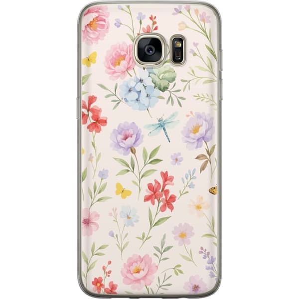 Samsung Galaxy S7 edge Gjennomsiktig deksel Blomster