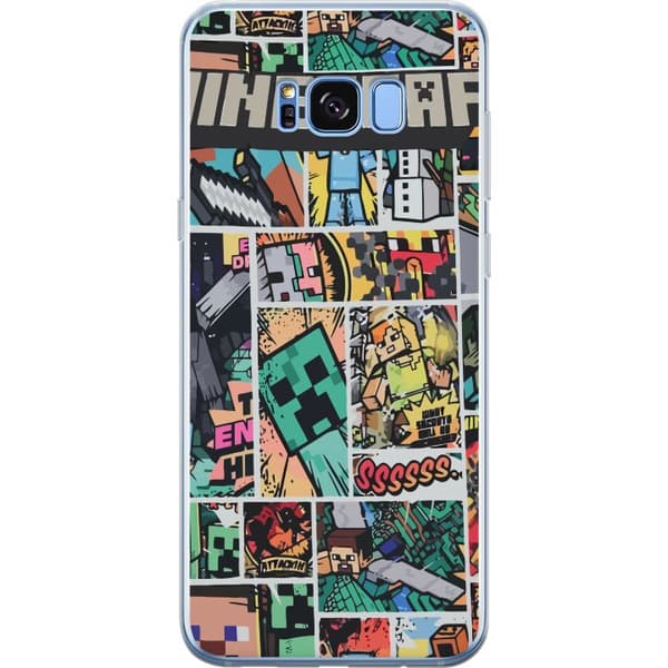 Samsung Galaxy S8+ Gjennomsiktig deksel Minecraft Kunsthåndverk