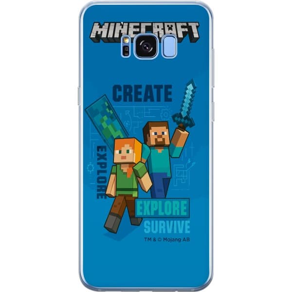 Samsung Galaxy S8+ Gjennomsiktig deksel Minecraft Grotter