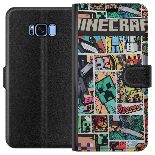 Samsung Galaxy S8 Tegnebogsetui Minecraft Kunst