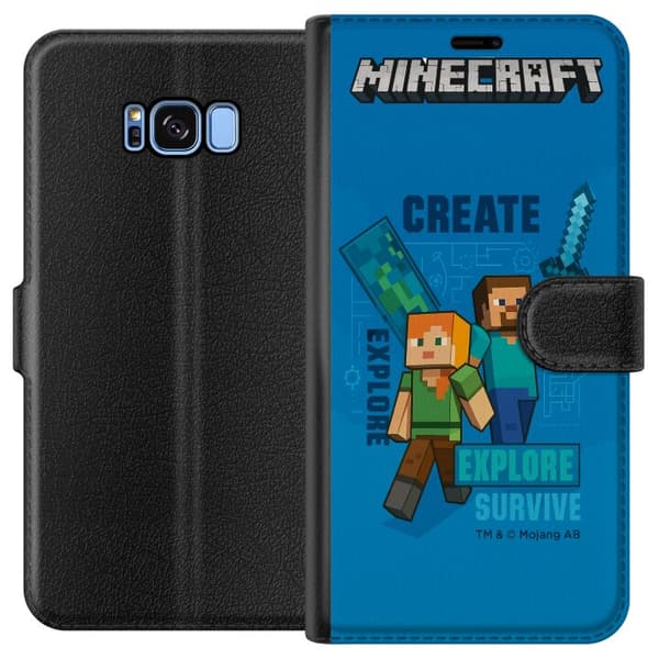 Samsung Galaxy S8 Plånboksfodral Minecraft Caves
