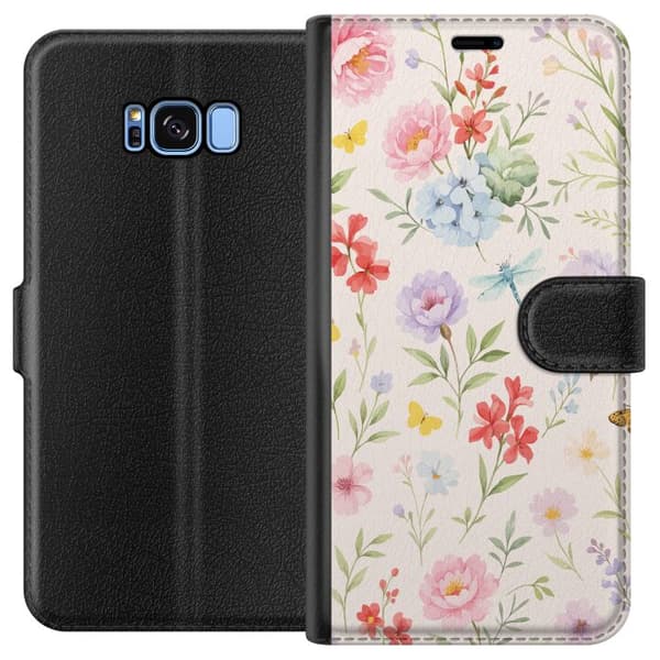 Samsung Galaxy S8 Tegnebogsetui Blomster